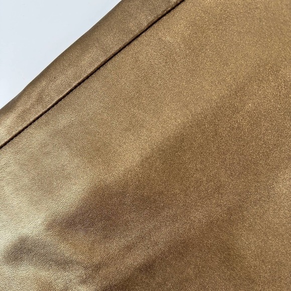 Vintage Kippys Metallic gold Straight Leg Leather pants womens Size 10 - Picture 6 of 13